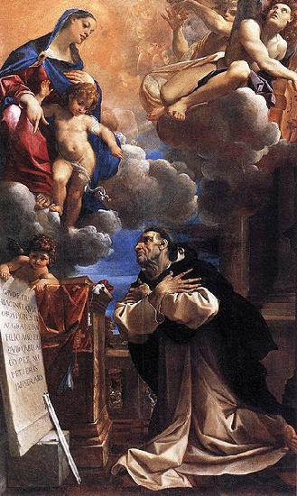 Lodovico Carracci La Vierge et l'Enfant apparaissant a saint Hyacinthe Spain oil painting art